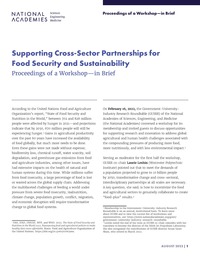 Supporting Cross-Sector Partnerships for Food Security and Sustainability: Proceedings of a Workshop–in Brief