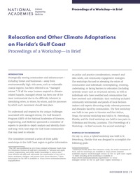 Relocation and Other Climate Adaptations on Florida's Gulf Coast: Proceedings of a Workshop—in Brief