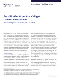 Electrification of the Army's Light Combat Vehicle Fleet: Proceedings of a Workshop-in Brief