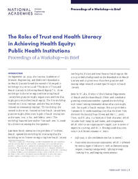 The Roles of Trust and Health Literacy in Achieving Health Equity: Public Health Institutions: Proceedings of a Workshop-in Brief