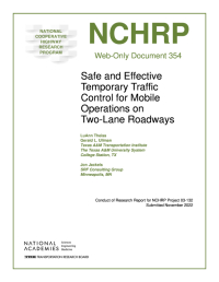Safe and Effective Temporary Traffic Control for Mobile Operations on Two-Lane Roadways