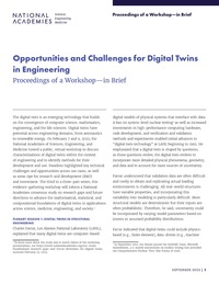 Opportunities and Challenges for Digital Twins in Engineering: Proceedings of a Workshop—in Brief