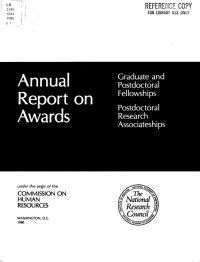 Cover Image: Annual report on awards