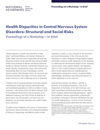 Health Disparities in Central Nervous System Disorders: Structural and Social Risks: Proceedings of a Workshop–in Brief