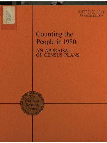 Counting the People in 1980: AN APPRAISAL OF CENSUS PLANS