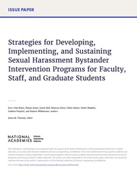 Cover Image: Strategies for Developing, Implementing, and Sustaining Sexual Harassment Bystander Intervention Programs for Faculty, Staff, and Graduate Students