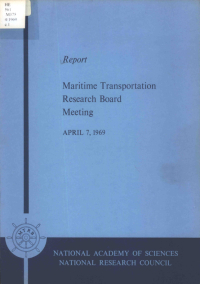 Cover Image: An Interim report under Contract Nonr-2300(23) on a meeting of April 7, 1969 of Maritime Transportation Research Board