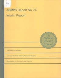 Cover Image: Advisory Board on Military Personnel Supplies Report No. 74