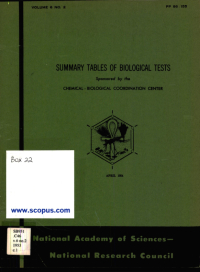 Cover Image: Summary tables of biological tests