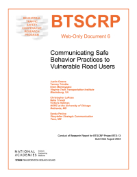Cover Image: Communicating Safe Behavior Practices to Vulnerable Road Users