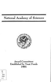 Cover Image: Award committees established by trust funds 1991.