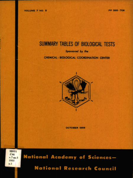 Summary tables of biological tests