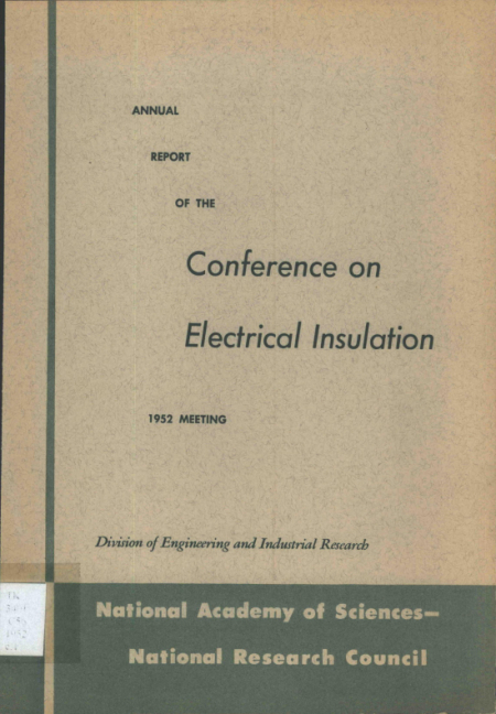 Annual report 1952: Conference on Electrical Insulation
