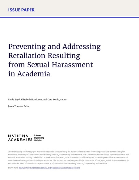 Preventing And Addressing Retaliation Resulting From Sexual Harassment In Academia The