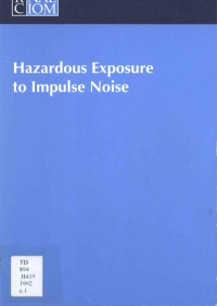 Cover Image: Hazardous exposure to impulse noise