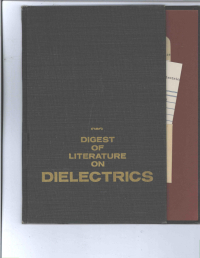 Cover Image: Digest of literature on dielectrics