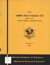 Cover Image: Index to Summary tables of biological tests Index
