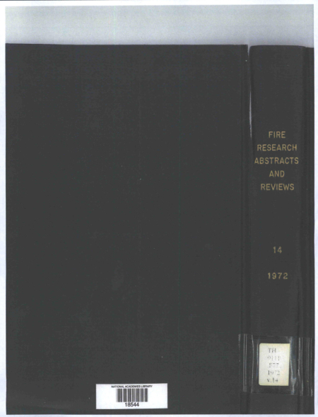 Fire research abstracts and reviews: Volume 14, 1972