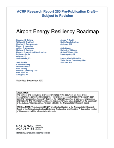 Airport Energy Resiliency Roadmap