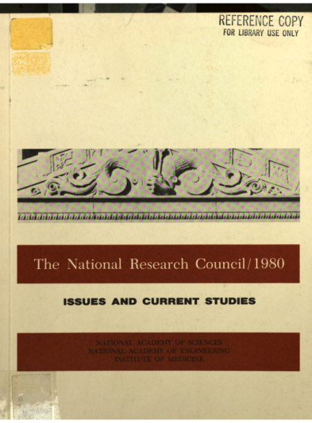 National Research Council/1980: Issues and Current Studies