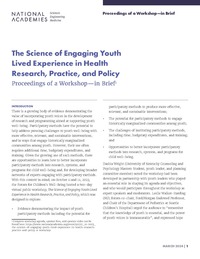 The Science of Engaging Youth Lived Experience in Health Research, Practice, and Policy: Proceedings of a Workshop—in Brief