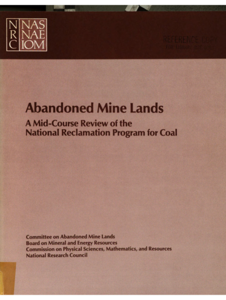 Abandoned Mine Lands: A Mid-Course Review of the National Reclamation Program for Coal