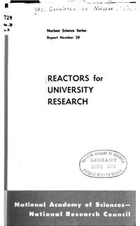 Cover Image: Reactors for University Research.