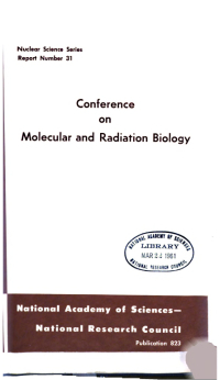 Cover Image: Conference on Molecular and Radiation Biology. R.A. Deering, Editor.