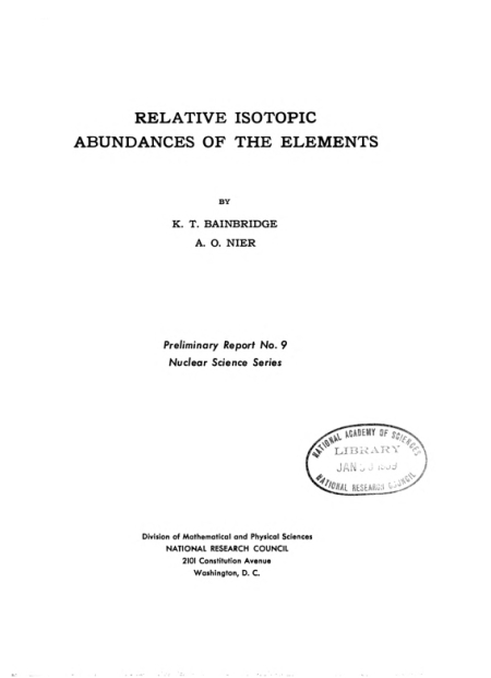 Relative Isotopic Abundances of the Elements