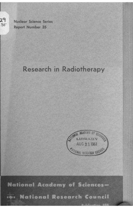 Research in Radiotherapy: Approaches to Chemical Sensitization