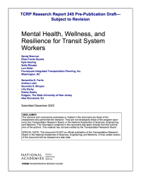 Cover Image: Mental Health, Wellness, and Resilience for Transit System Workers