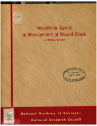 Cover Image: Vasodilator Agents in Management of Wound Shock: a Critical Review, Sponsored by the Committee on Trauma ... 30 November 1962. Ed. by Ben Eiseman and Peter Bosomoworth.
