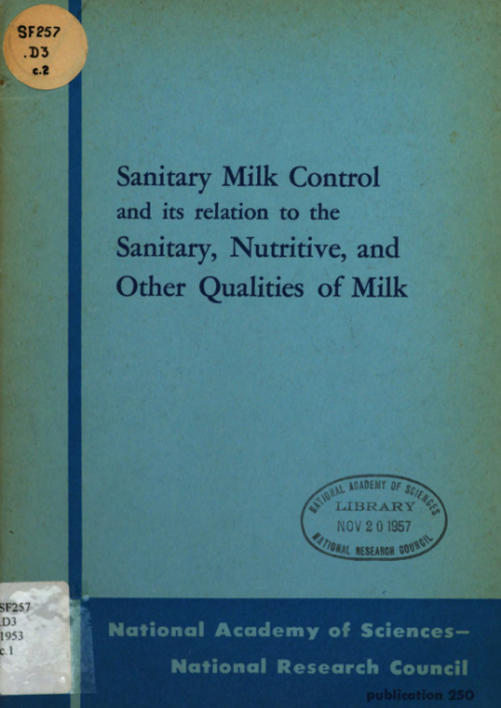 Sanitary Milk Control and Its Relation to the Sanitary, Nutritive, and Other Qualities of Milk, by a. C. Dahlberg, H. S. Adams and M. E. Held. a Research Study Sponsored and Supervised by the Committee on Milk Production, Distribution, and Quality of the