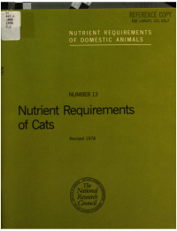 Cover Image: Nutrient Requirements of Cats