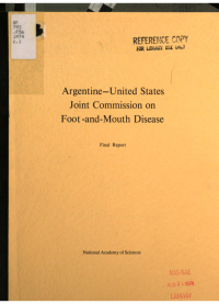 Cover Image: Argentine-United States Joint Commission on Foot-and-Mouth Disease