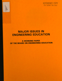 Cover Image: Major Issues in Engineering Education