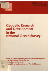Cover Image: Geodetic Research and Development in the National Ocean Survey