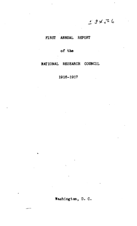 Report of the National Research Council.