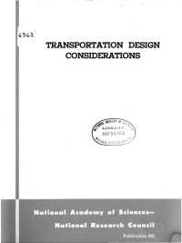 Cover Image: Transportation Design Considerations