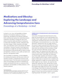 Medications and Obesity: Exploring the Landscape and Advancing Comprehensive Care: Proceedings of a Workshop—in Brief