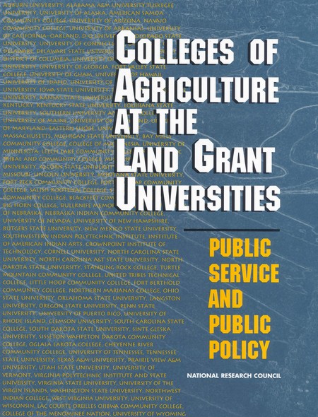Cover: Colleges of Agriculture at the Land Grant Universities: Public Service and Public Policy
