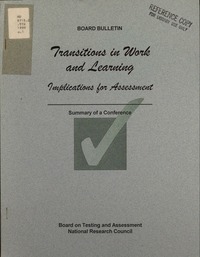 Transitions in Work and Learning: Implications for Assessment