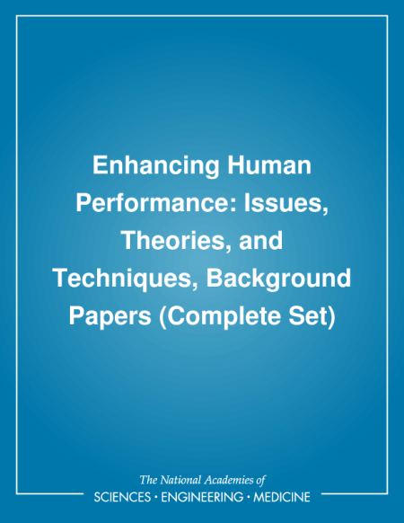 Enhancing Human Performance: Issues, Theories, and Techniques, Background Papers (Complete Set)