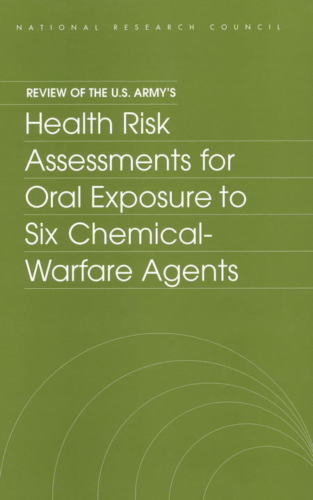 Cover: Review of the U.S. Army's Health Risk Assessments for Oral Exposure to Six Chemical-Warfare Agents