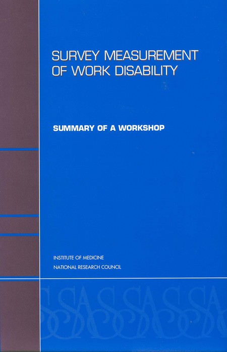 Cover: Survey Measurement of Work Disability: Summary of a Workshop