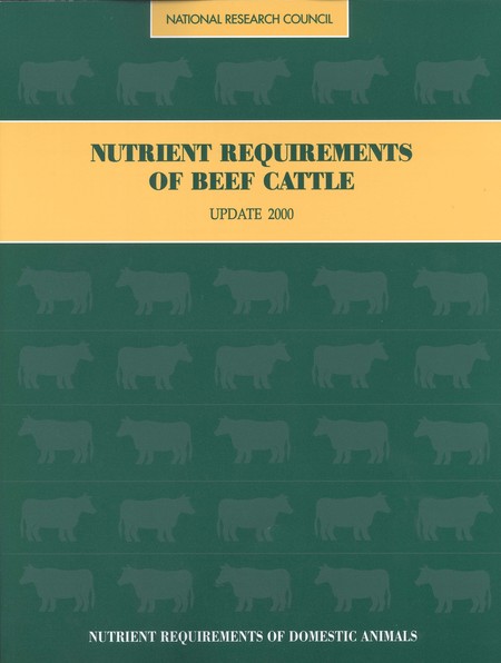 Cover: Nutrient Requirements of Beef Cattle: Seventh Revised Edition: Update 2000