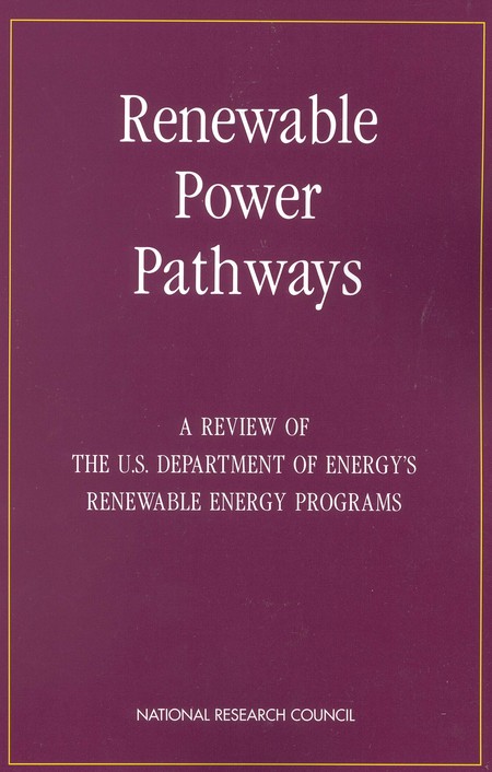 Cover: Renewable Power Pathways: A Review of the U.S. Department of Energy's Renewable Energy Programs