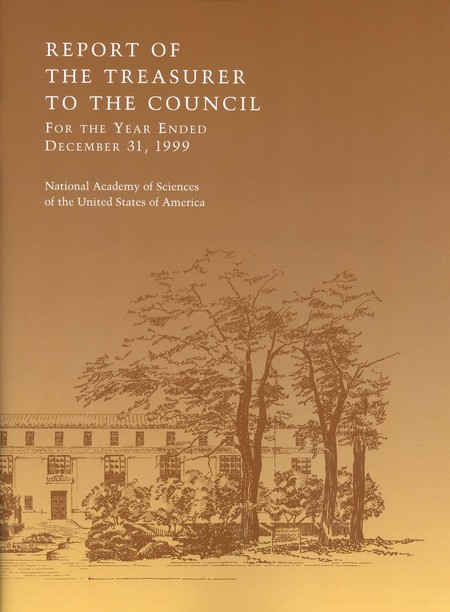 Report of the Treasurer to the Council for the Year Ended December 31, 1999