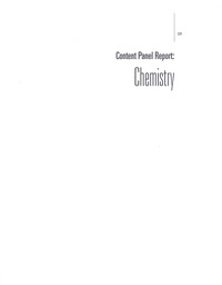 Learning and Understanding: Improving Advanced Study of Mathematics and Science in U.S. High Schools: Report of the Content Panel for Chemistry