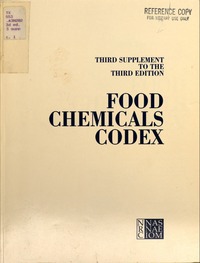Food Chemicals Codex: Third Supplement to the Third Edition